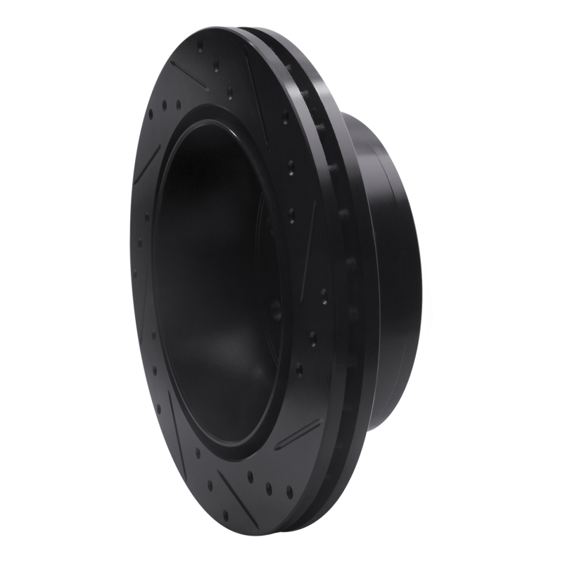 Chevrolet Silverado 2500 Brake Rotor (1) - Rear Left - R1 Concepts - Drilled & Slotted - Black - `99-`20